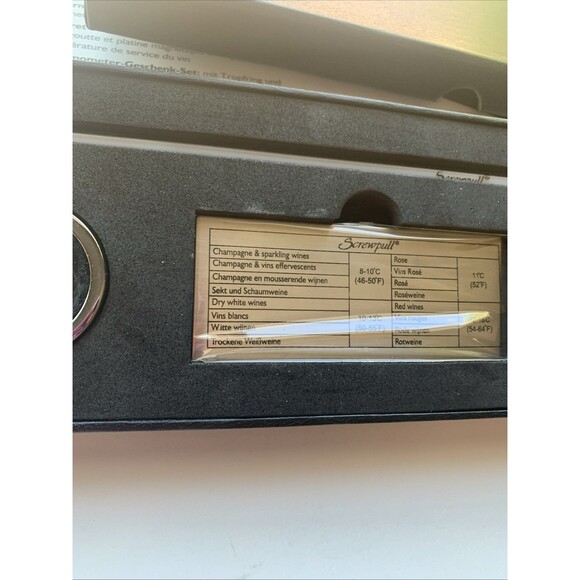 NEW in Box  LE CREUSET WA-144 Wine Thermometer Gift Set + Magnet BAR TOOL - Picture 3 of 5